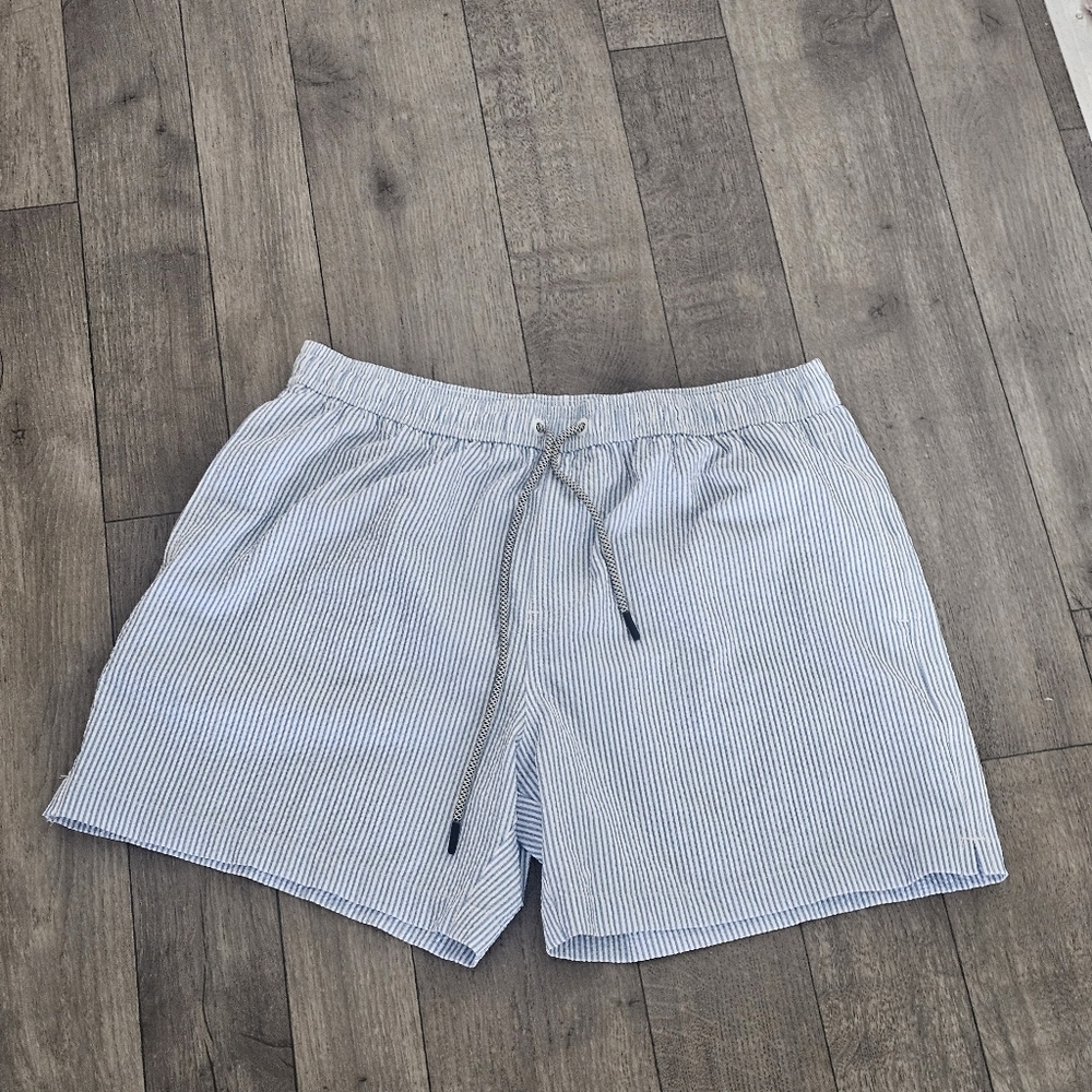 Maamgic Swim Trunks Striped Drawstring Shorts For Men Waist31